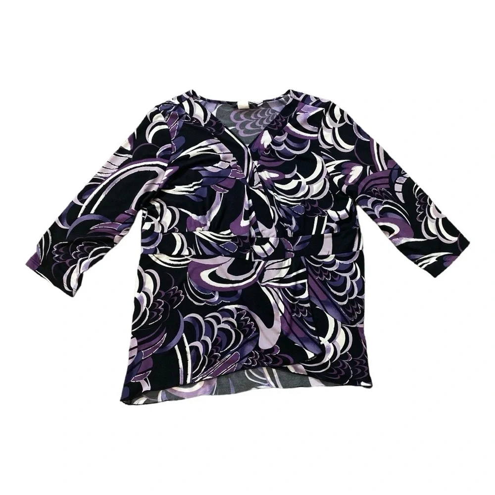Only Nine Women’s Dressy Casual Blouse Plus Size 1X - Picture 8 of 10